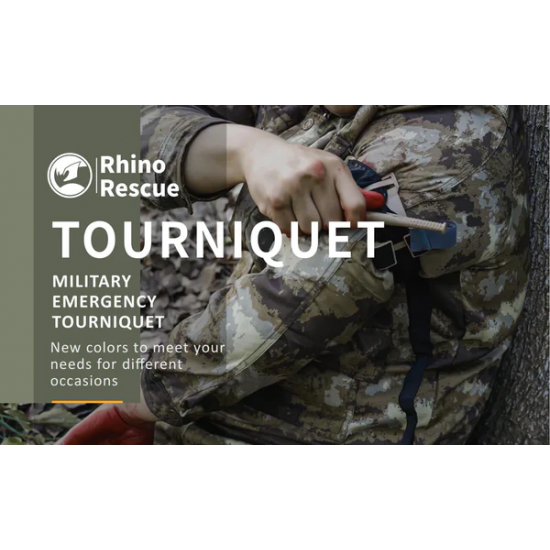 TOURNIQUET WITH PLASTIC CLAMPING ROD RHINO RESCUE TOURNIQUET GEN-2