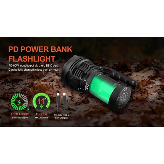 HIGH POWER FLASHLIGHT ACEBEAM X50 2.0 BUILT-IN BATTERY