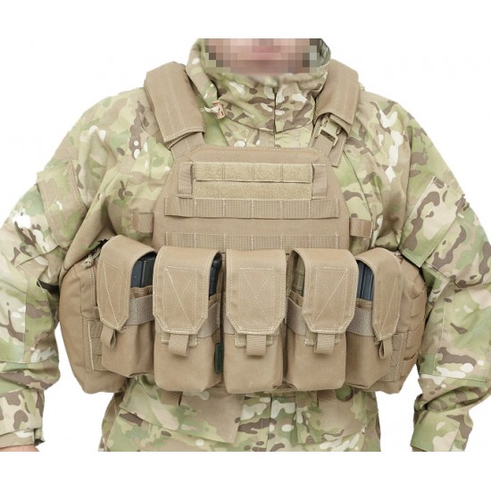 PLATE CARRIER WARRIOR ASSAULT DCS-M4 WITH POUCHES