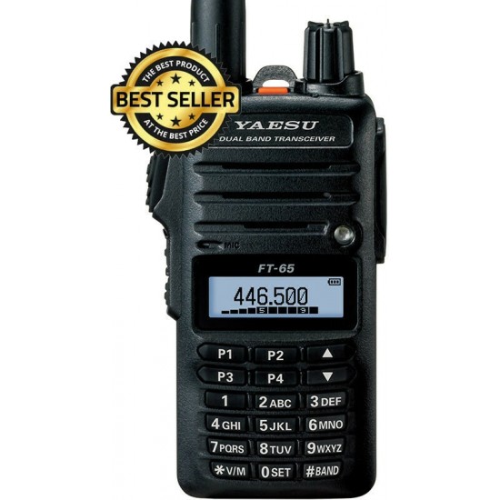 YAESU FT-65E UHF/VHF 5W WIRELESS TRANSCEIVER WITH MONO COLOR DISPLAY