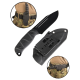 KNIFE MILTEC BLACK COMBAT KNIFE G10 WITH KYDEX SCABBARD