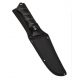 MILTEC BLACK G10 COMBAT KNIFE WITH NYLON SHEATH