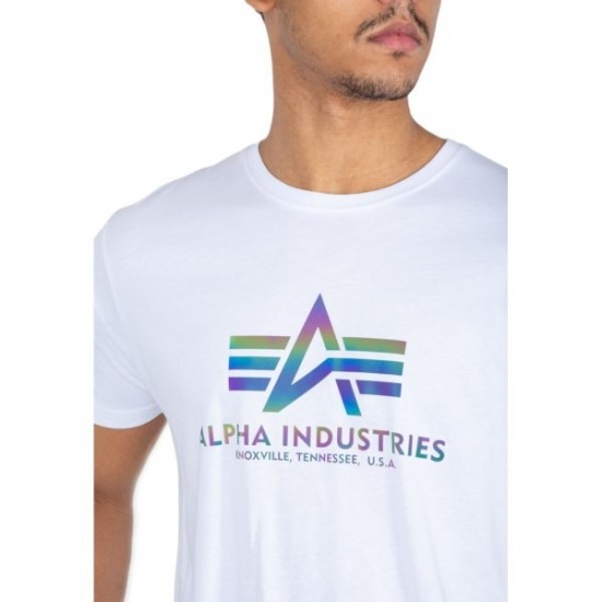 ΜΠΛΟΥΖΑΚΙ ΚΟΝΤΟΜΑΝΙΚΟ T-SHIRT ALPHA INDUSTRIES BASIC RAINBOW