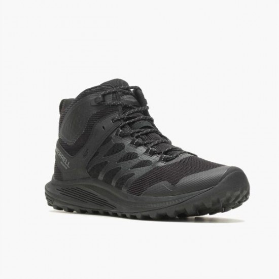 MERRELL NOVA 3 MID WP BLACK HIKING BOOTS