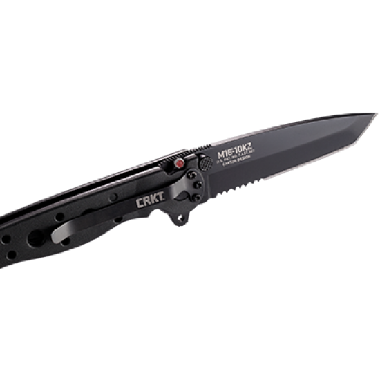 ΠΤΥΣΣΟΜΕΝΟ ΜΑΧΑΙΡΙ- ΣΟΥΓΙΑΣ CRKT M16-10KZ TANTO BLACK W TRIPLE POINT SERRATIONS