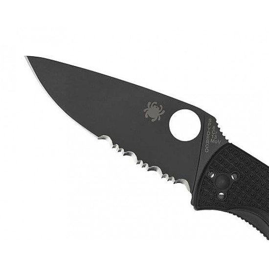 ΠΤΥΣΣΟΜΕΝΟ ΜΑΧΑΙΡΙ- ΣΟΥΓΙΑΣ SPYDERCO TENACIOUS LIGHTWEIGHT FOLDING KNIFE COMBO EDGE C122PSBBK