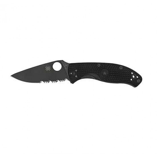 ΠΤΥΣΣΟΜΕΝΟ ΜΑΧΑΙΡΙ- ΣΟΥΓΙΑΣ SPYDERCO TENACIOUS LIGHTWEIGHT FOLDING KNIFE COMBO EDGE C122PSBBK