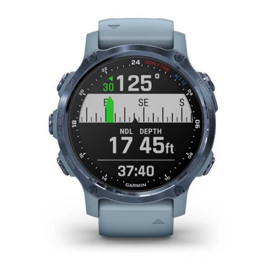 GARMIN DESCENT MK2S MINERAL BLUE WITH SEA FOAM SILICONE BAND