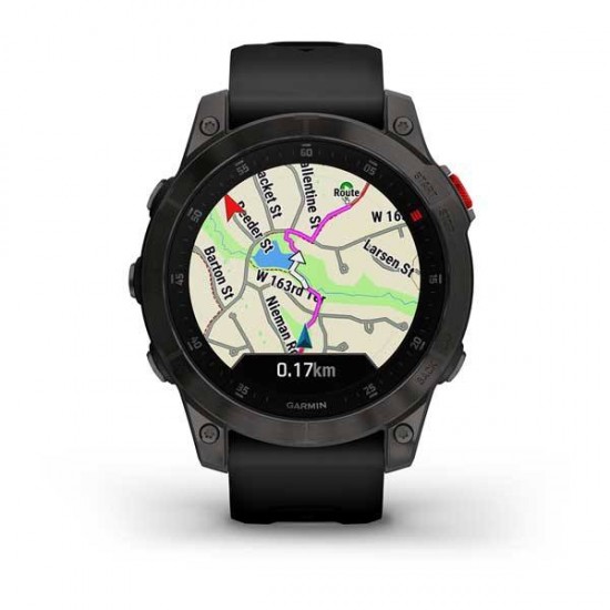 GARMIN EPIX SAPPHIRE TITANIUM CARBON GRAY DLC WITH BLACK