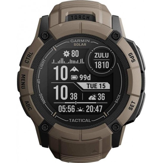 ΡΟΛΟΙ GARMIN INSTINCT 2X SOLAR TACTICAL BLACK SILICONE BAND