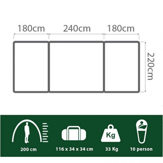 OZTRAIL FAST FRAME 10P TENT BLOCK OUT